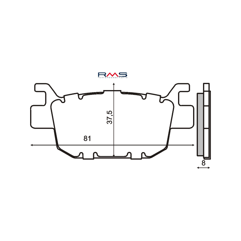  Organic Brake Pads Honda Sh 300cc Brake Pads RMS