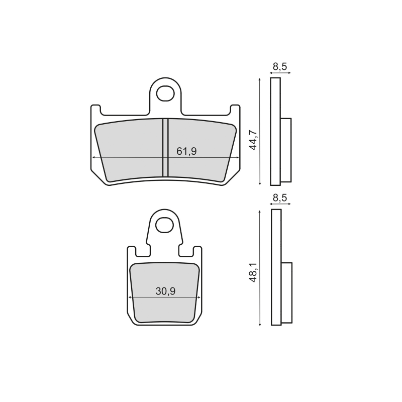 Pastiglie Freno Sinter-Tech Yamaha V-Max 1700cc Pastillas de freno RMS