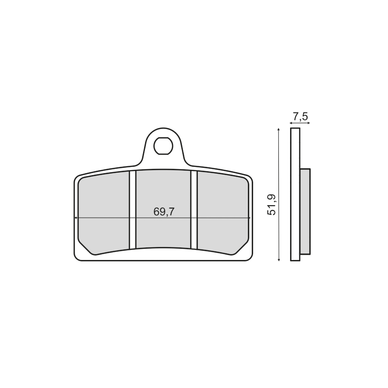Pastiglie Freno Organiche Peugeot XR7 50cc Pastillas de freno RMS