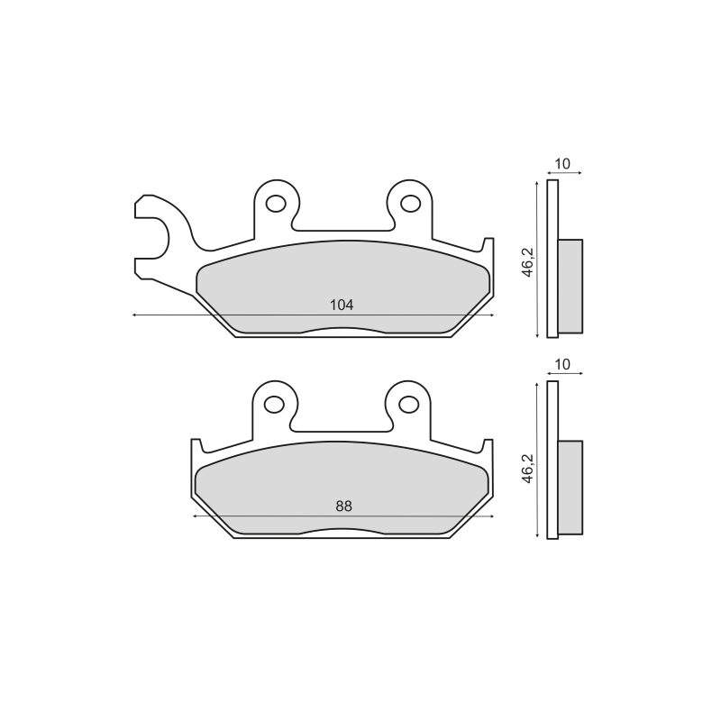  Organic Brake Pads Yamaha XT600 Tenerè Brake Pads RMS