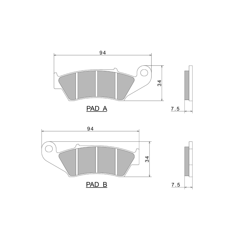 Pastiglie Freno Nissin A0230 Premium Semi-Metallic - 2P-225NS Pastiglie Freno Nissin
