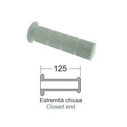 Coppia Manopole Classic Grigie Piaggio Vespa 50-90-125 Primavera Puños Rms Classic