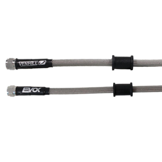 900MM Brake Hose - 1/8 Bsp Swivel Nuts - Clear Braided Hose Kits Evok