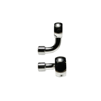 M10 90° Banjo, Chrome Braided Hose Kits Evok