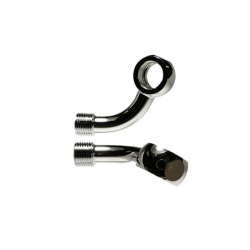 M10 Banjo 70° Lungo + 60° Destro, Cromato Kit de tubos trenzados de metal Evok