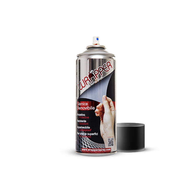 Bomboletta Vernice Rimovibile Wrapper Nero Opaco Metallizato 400ml Varie officina Wrapperspray