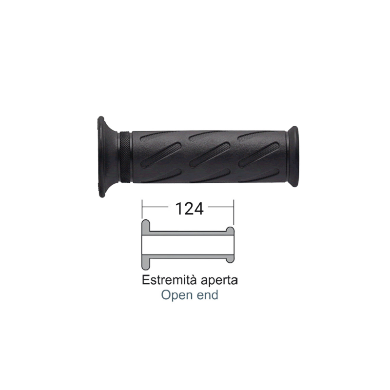 Grips Domino Black Suzuki Style Grips Domino