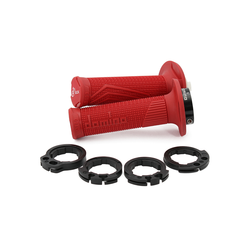 Manopole Domino D-Lock Rosso Con Ghiere D10046C4200A9-0 - Rosso Griffe Domino