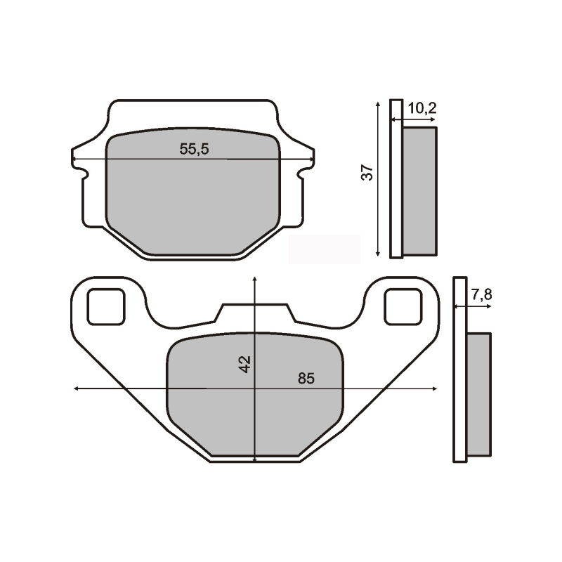 Pastiglie Freno Organiche Kawasaki Gpz 500S Plaquettes de frein RMS