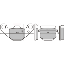  Organic Brake Pads Gilera Stalker 50cc Brake Pads RMS