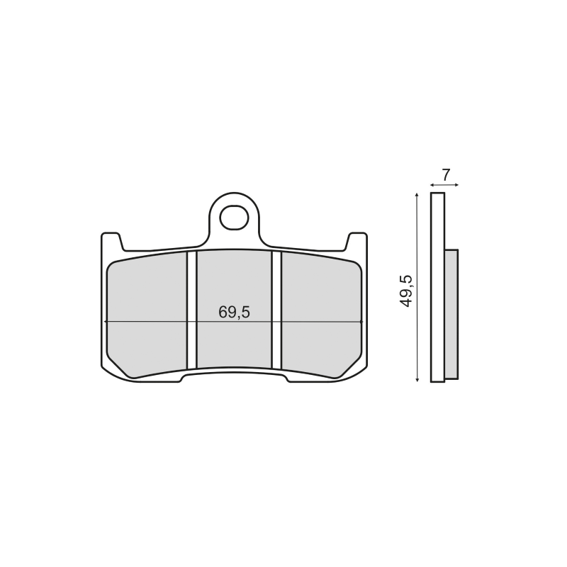 Pastiglie Freno Sinter-Tech Kawasaki Z1000 03-06 Plaquettes de frein RMS