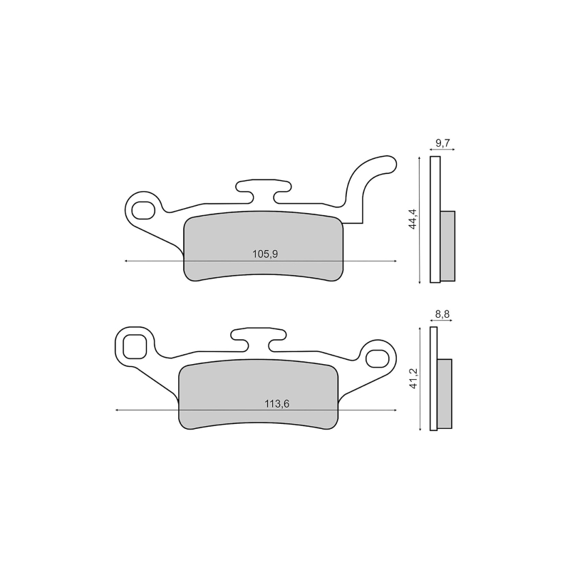 Pastiglie Freno Sinter-Tech Mbk 125 2010 Plaquettes de frein RMS