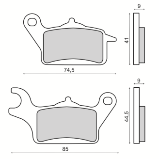  Organic Brake Pads Yamaha Tricity 125 Brake Pads RMS