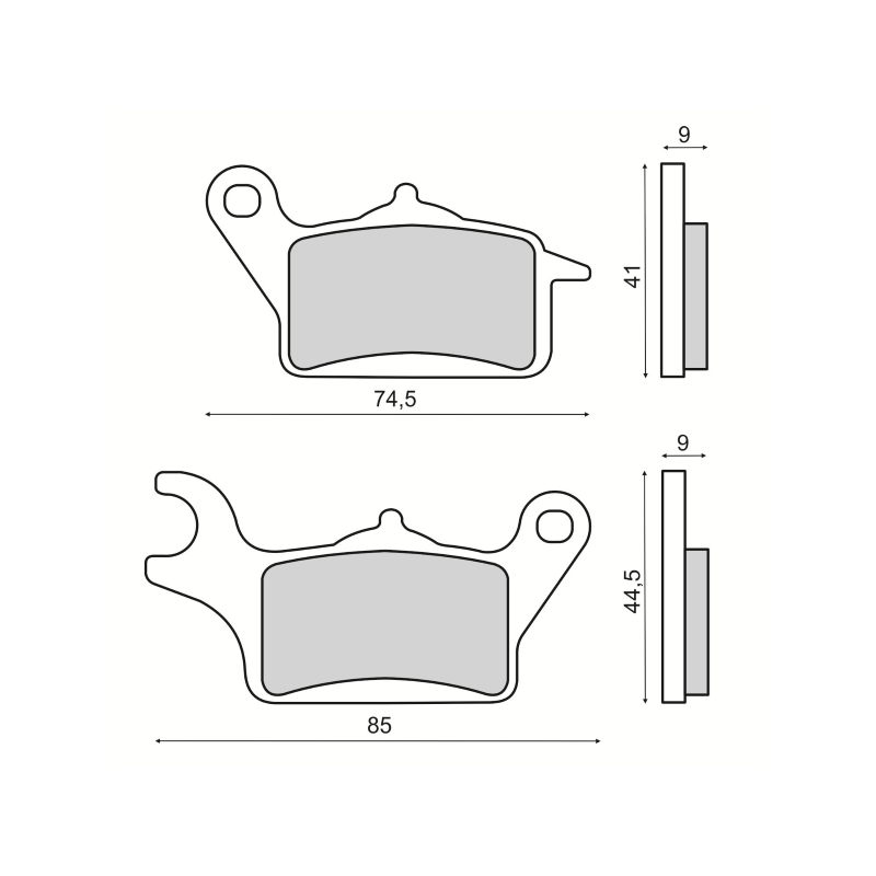 Pastiglie Freno Organiche Yamaha Tricity 125 Pastillas de freno RMS