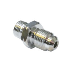 M10x1.25 Male Convex Adaptor, Chrome Braided Hose Kits Evok