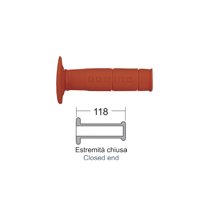 Domino Red Grips Cross-Enduro Grips Domino