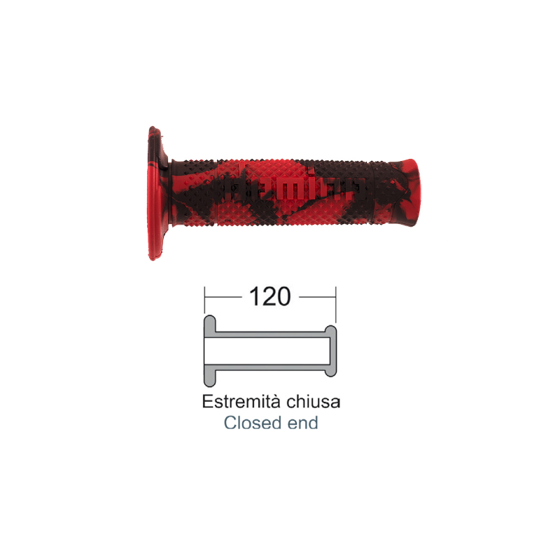 Domino Red/Black Snake Grips Grips Domino