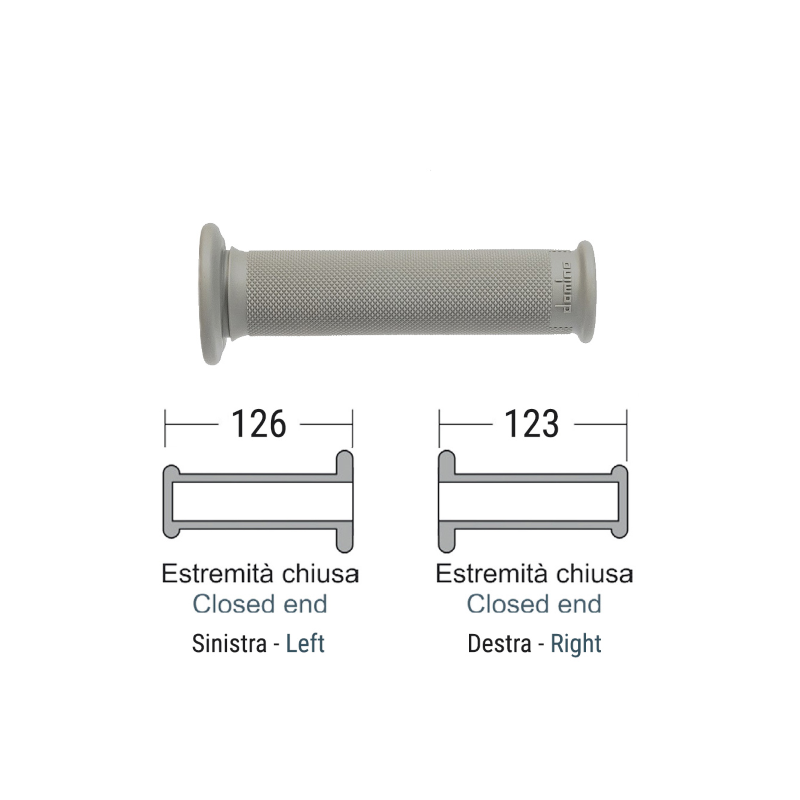 Manopole Domino Trial Grigio Griffe Domino