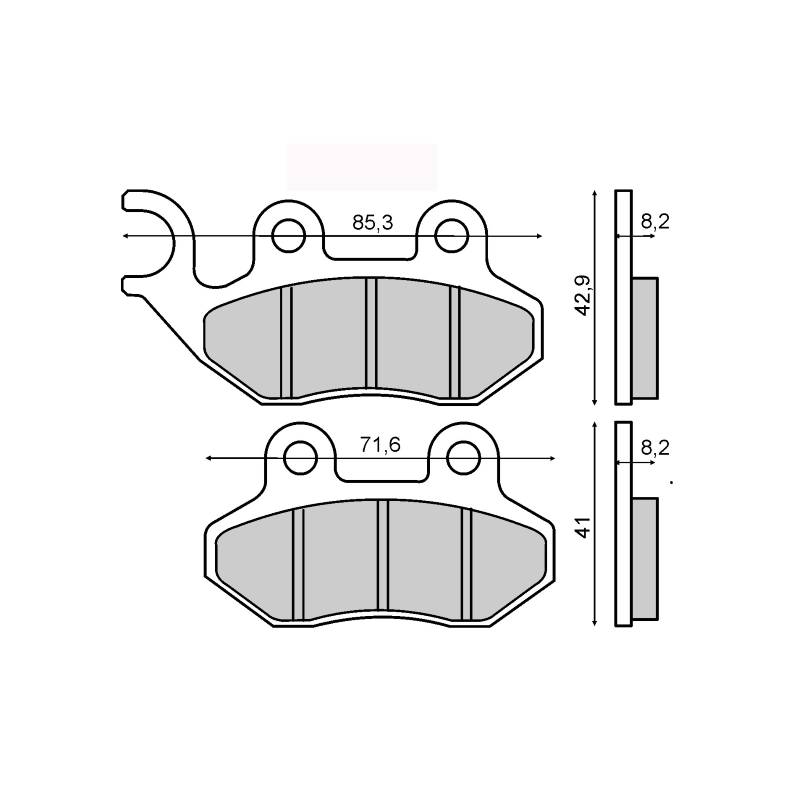 Pastiglie Freno Organiche Sym/Peugeot Tweet Pastiglie Freno RMS