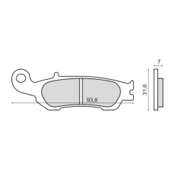 Sinter-Tech Brake Pads Yamaha Yz 250cc Brake Pads RMS