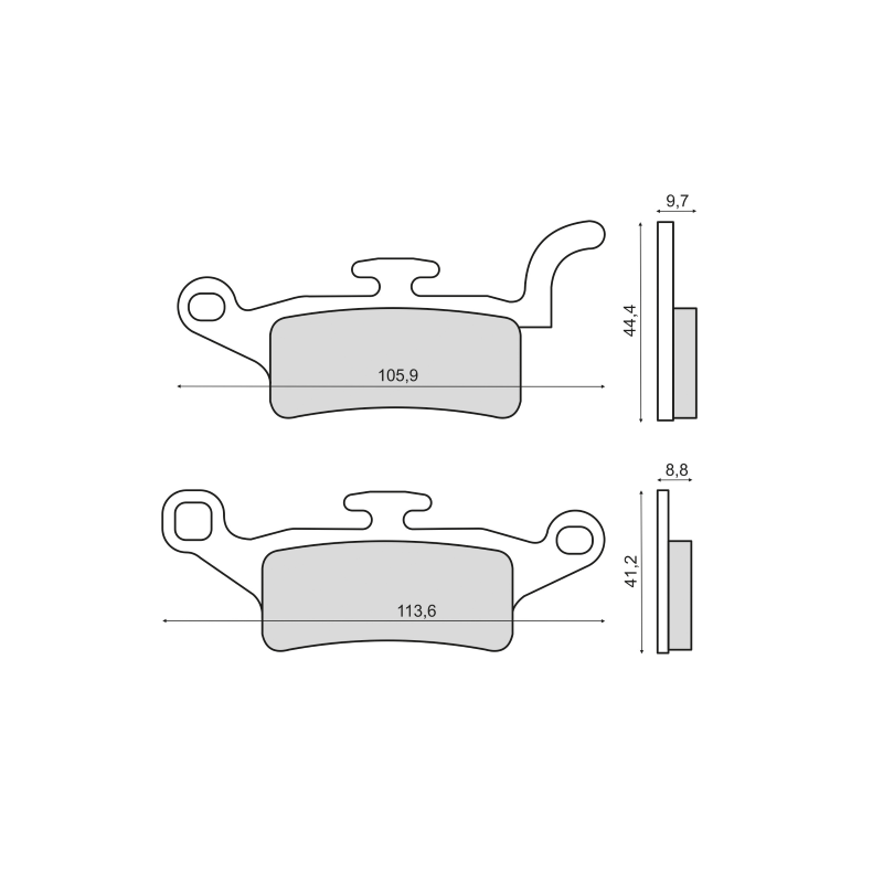 Pastiglie Freno Organiche Yamaha Hw Xenter 125-150cc Pastiglie Freno RMS
