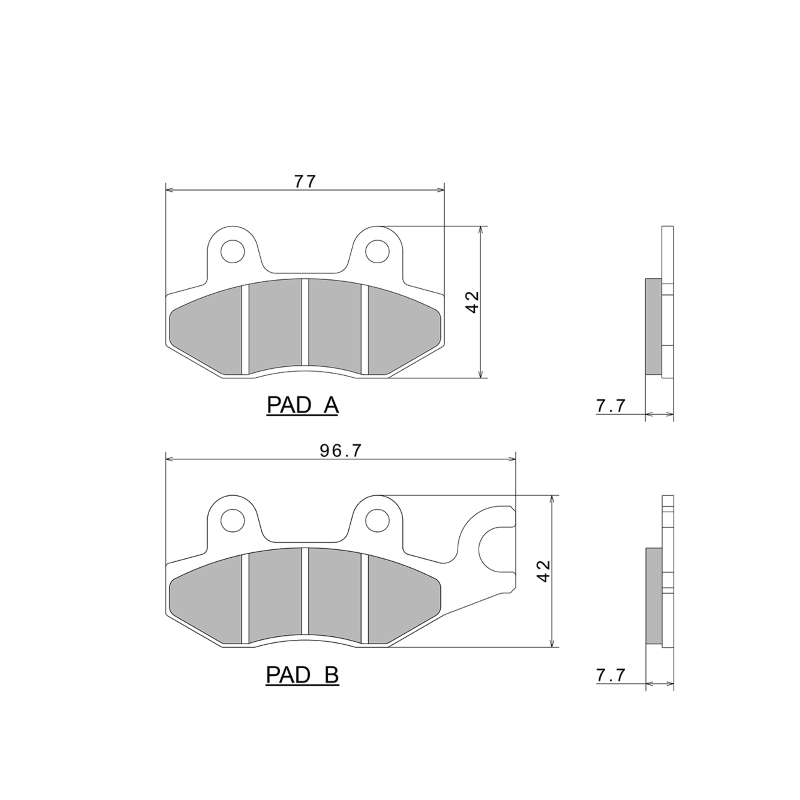 Nissin Brake Pads A0115 Premium Semi-Metallic - 2P-212NS Brake Pads Nissin