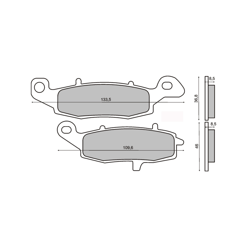 Pastiglie Freno Sinter-Tech Kawasaki Klr 650cc Plaquettes de frein RMS