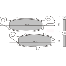 Pastiglie Freno Sinter-Tech Kawasaki Klr 650cc Plaquettes de frein RMS