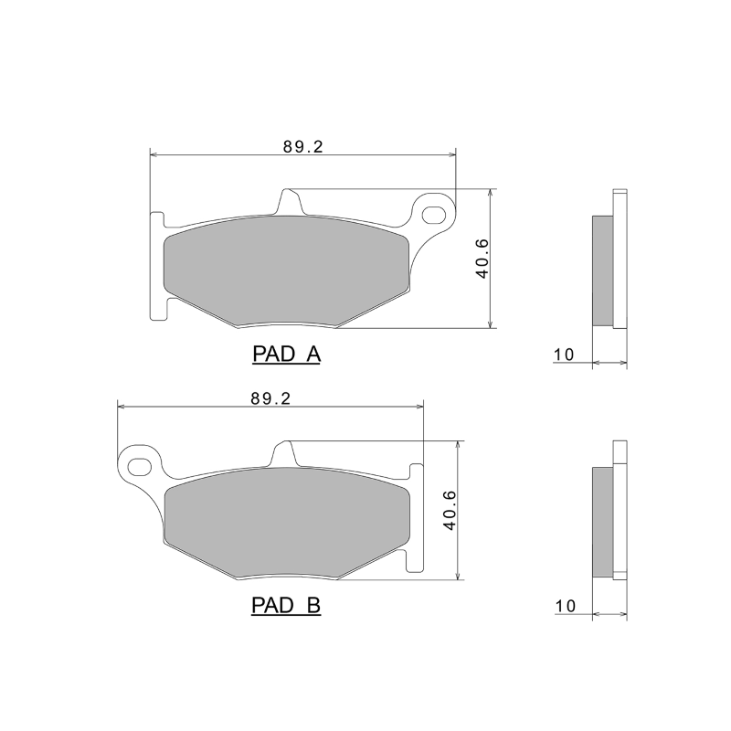 Nissin Brake Pads A0950 Premium Semi-Metallic - 2P-319NS Brake Pads Nissin