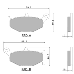 Nissin Brake Pads A0950 Premium Semi-Metallic - 2P-319NS Brake Pads Nissin