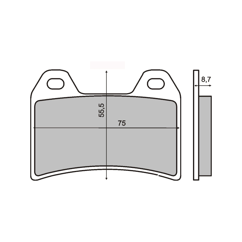 Pastiglie Freno Organiche Ducati Monster 1000cc Plaquettes de frein RMS