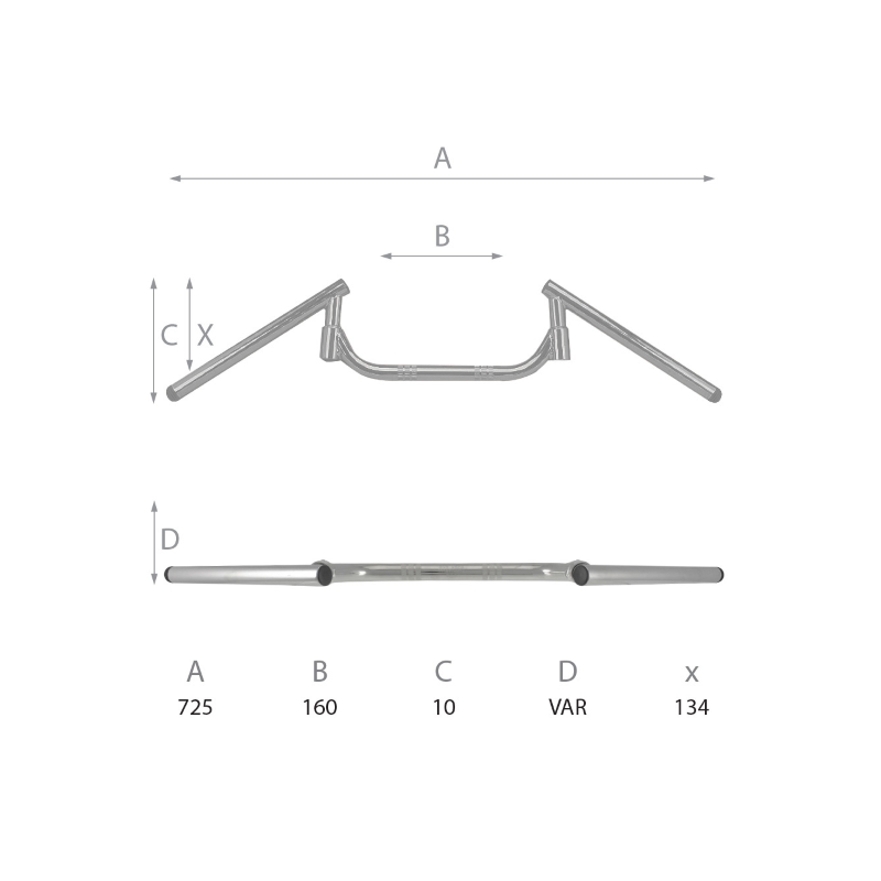Domino Road Handlebar L - 725mm Handlebars Domino