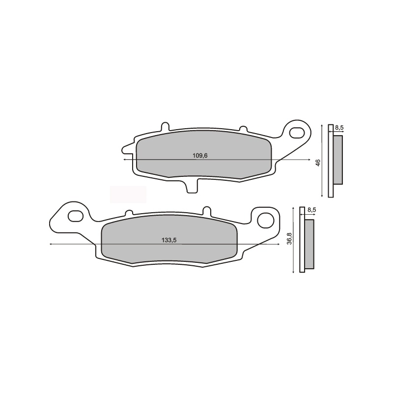 Sinter-Tech Brake Pads Suzuki Gs 500cc Brake Pads RMS