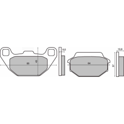 Organic Brake Pads Kymco 50-125-150cc Brake Pads RMS