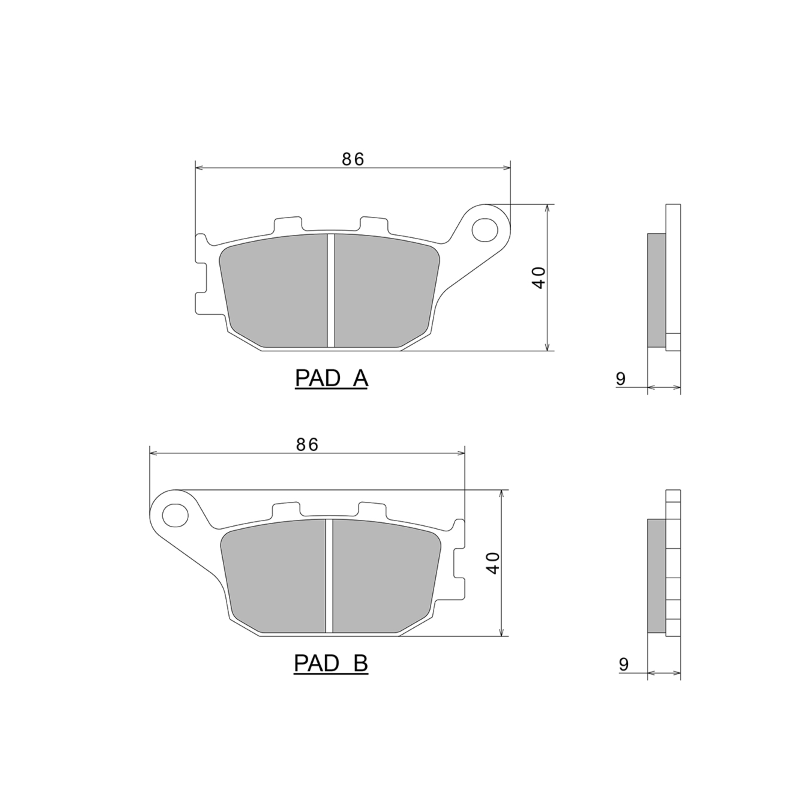 Pastiglie Freno Nissin A0400 Premium Semi-Metallic - 2P-244NS Pastiglie Freno Nissin