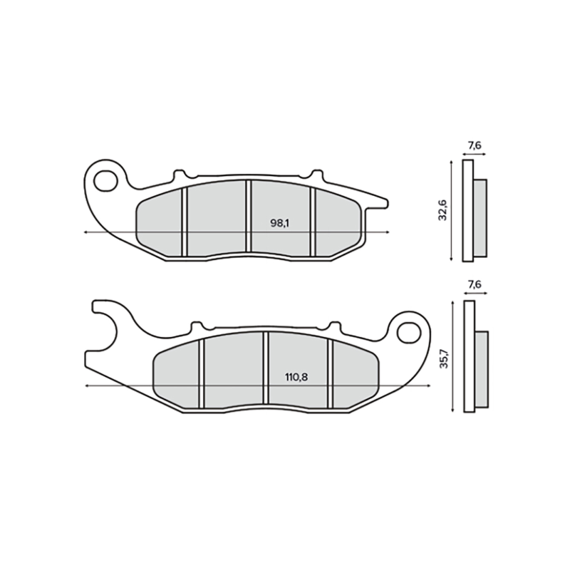  Organic Brake Pads Honda Crf 250 Brake Pads RMS