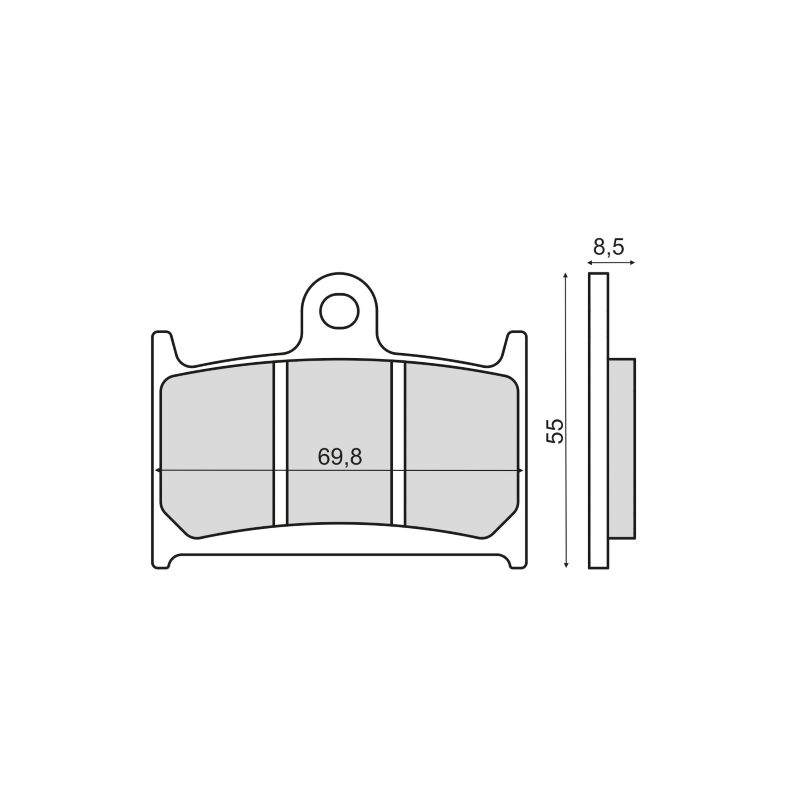Sinter-Tech Brake Pads Yamaha Tz 250cc Brake Pads RMS