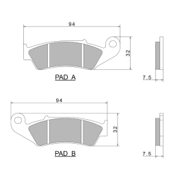 Nissin Brake Pads A0140 Premium Semi-Metallic - 2P-215NS Brake Pads Nissin
