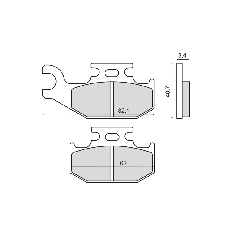 Sinter-Tech Brake Pads Suzuki Atv Lt-A 450cc Brake Pads RMS