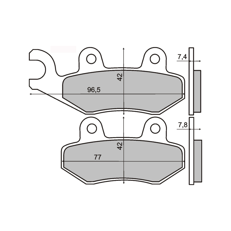 Sinter-Tech Brake Pads Peugeot Lxr 125cc Brake Pads RMS