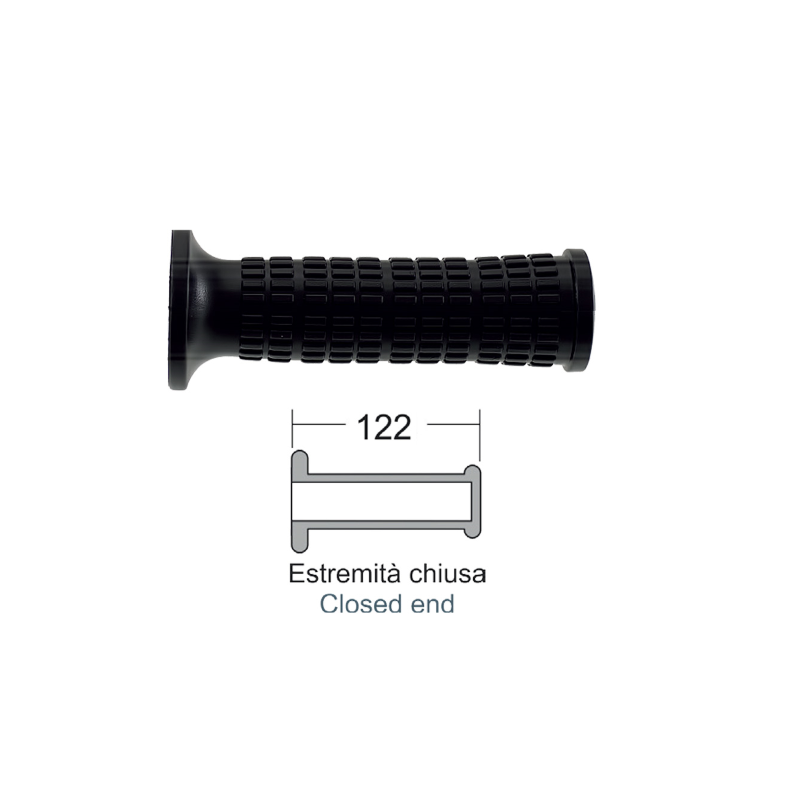 Domino Black Grips Piaggio Ciao/Si 50cc Grips Domino