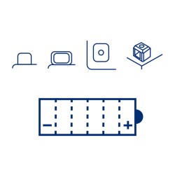 Batteria Marelli MOB16CL-B-Smcon Acido Batterie al Piombo MAGNETI MARELLI