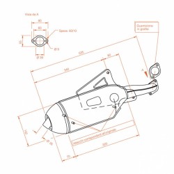 Marmitta Sitopluspiaggio Skipper 125/150 93-98 per PIAGGIO Skipper 125/150 2T 93-98 e altri modelli Sistemas de escape SITO