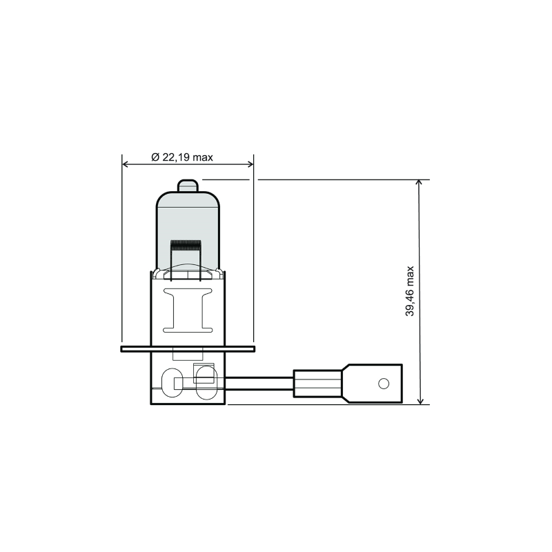 Lampadina H3 12V 55W - Blu Lampadine RMS