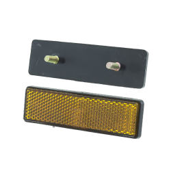  Amber Rectangular Reflector - With Screw Reflectors RMS