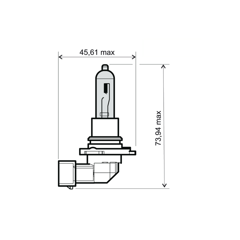 Lampadina HB3 12V 65W - Bianca Lampadine RMS