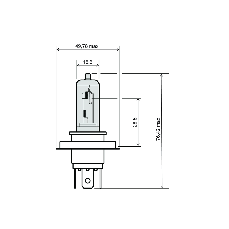 Lampadina hs1 12V 35/35W - Bianca Lampadine RMS