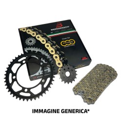 Kit Catena SUZUKIDR250 S-L,M,N,P 90-93 per SUZUKI Dr250 S-L nd e altri modelli Couronnes JT