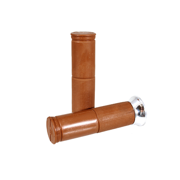 Coppia Manopole Cuoio Old Style Classic Piaggio Vespa PX Poignées Rms Classic