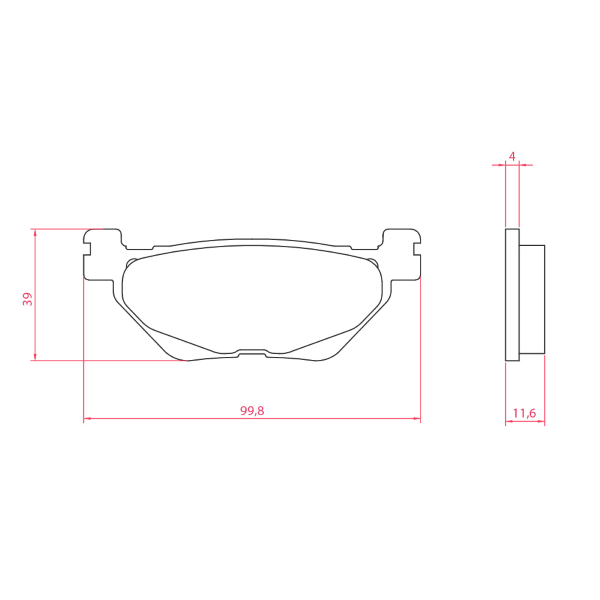 Pastiglie Freno Organiche Yamaha T-MAX 560 Plaquettes de frein RMS